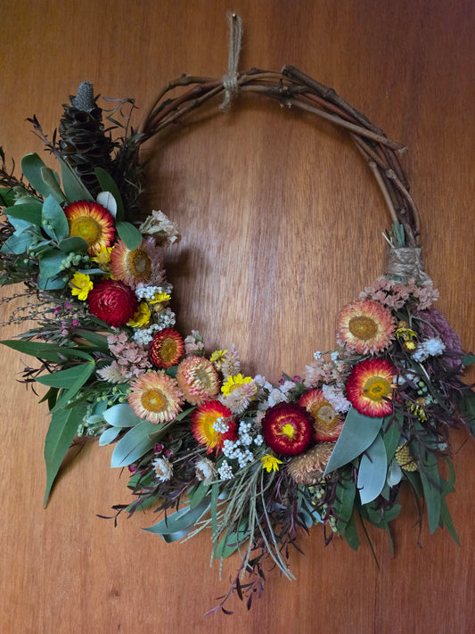 Australian Wildflower wreath - eco friendly - passive essential oil diffuser