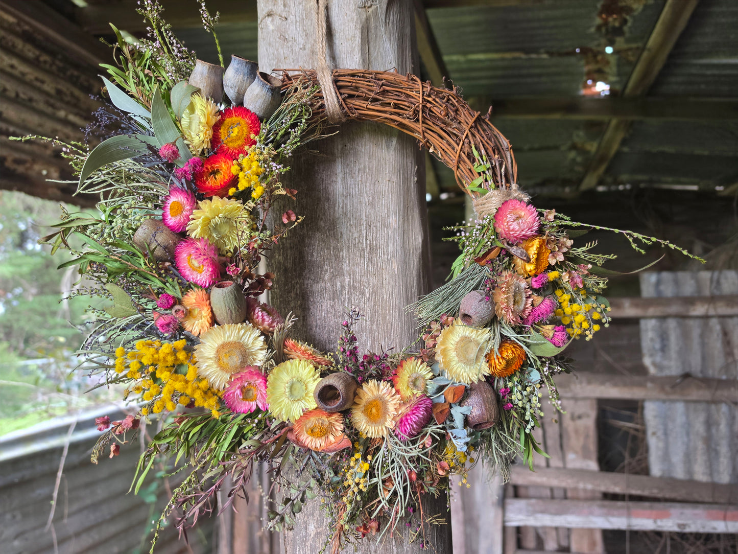 Winter Solstice Sunshine Wreath Workshop, Sunday June 21:  10am - 12pm
