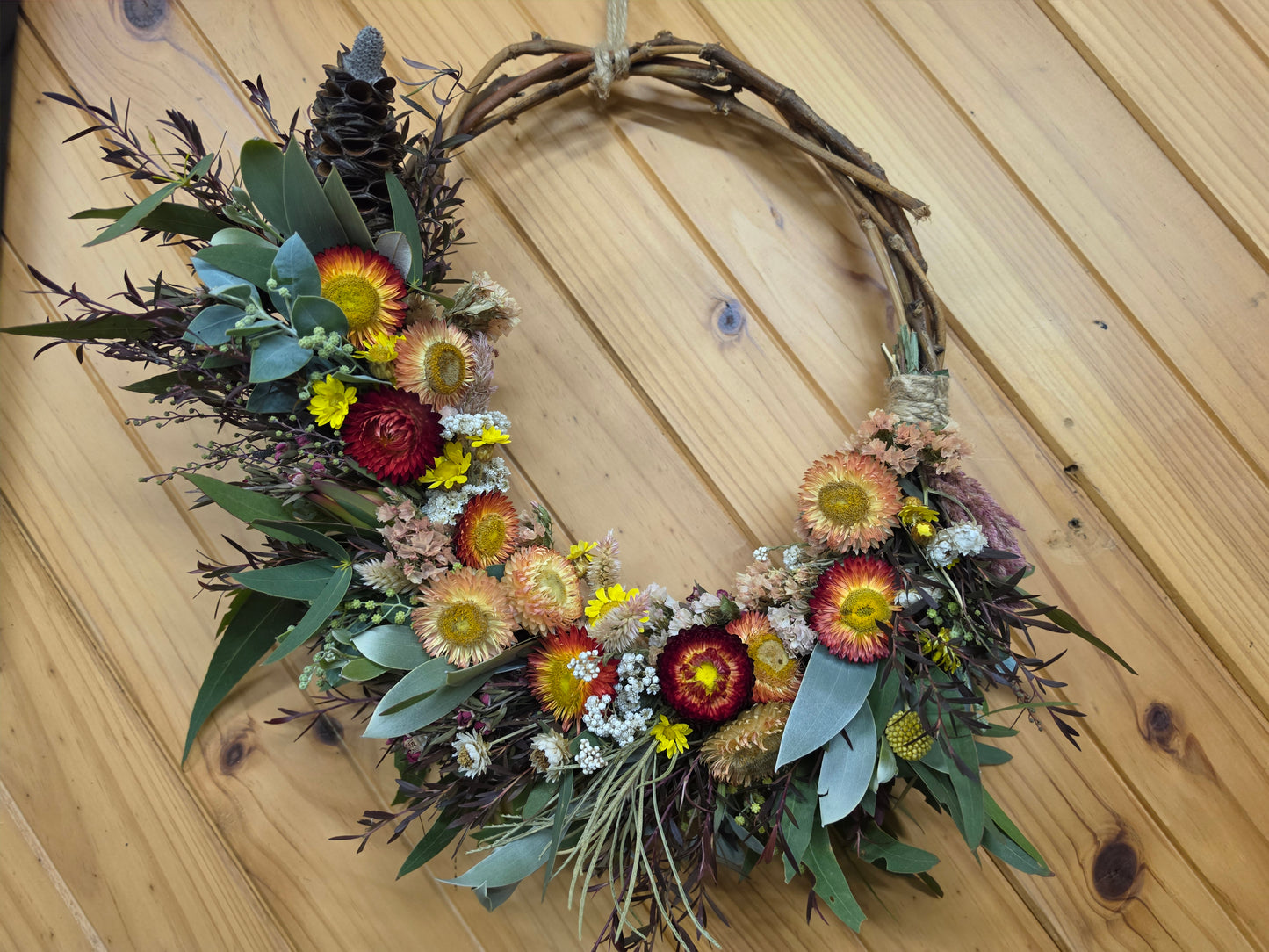 Australian Wildflower wreath - eco friendly -  passive essential oil diffuser