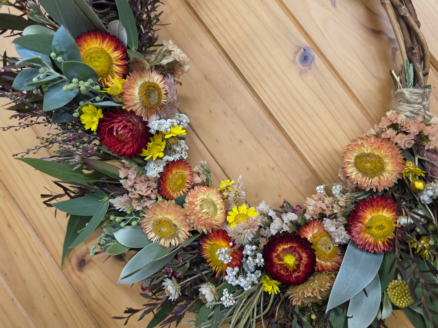 Australian Wildflower wreath - eco friendly -  passive essential oil diffuser